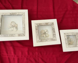 Lot 44: 3 White Wall Art