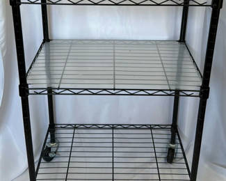 Lot 153: Stainless Kitchen Rack On Wheels