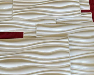 Lot 155: Textured White Wall Panels