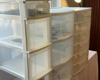 Lot 167: Plastic Craft Storage Containers With Contents