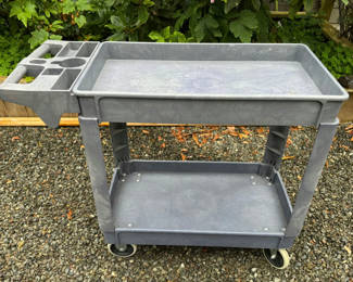 Lot 56: Heavy Duty Gray Plastic Utility Cart