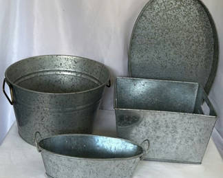 Lot 146: Metal Containers Various Sizes And Shapes