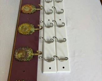 Lot 145: 4 decorative Wood with Coat Hooks
