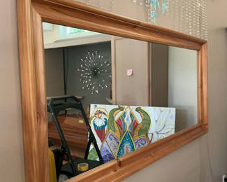 Lot 18: Wood Frame Wall Mirror