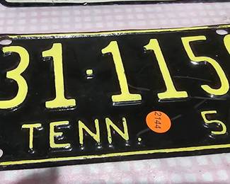 VINTAGE TN LICENSE PLATE