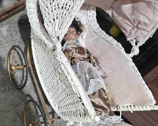 DOLL CARRIAGE AND DOLL