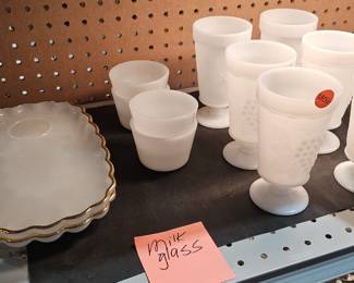 MILK GLASS LOT