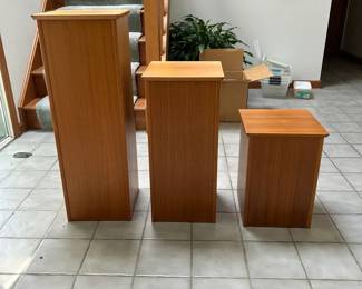 Danish Teak Wood Pedestals