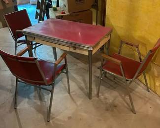 Vintage MCM Formica Table With 3 Chairs