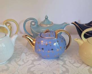 6 Vintage Tea Pots  Hall  More