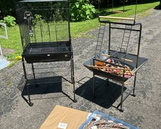 Pet Bird Parrot Cage, Playstand  More