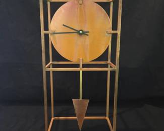 Handcrafted Asia Wall Clock Designed by Julie and Ken Girardini