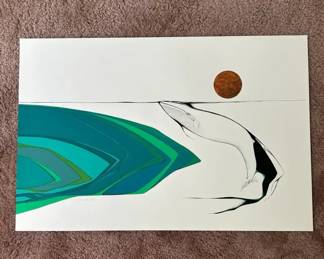 Peter Parnall Blue Whale Numbered Print