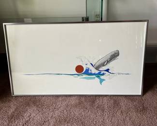 Peter Parnall Sperm Whale Numbered Print