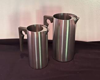 2 Stelton Stainless Water Pitchers
