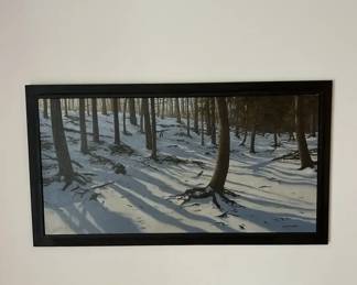 Oil On Canvas Painting Zurich Bog By Ken Townsend