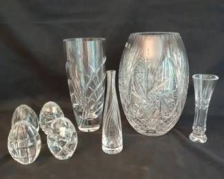 Hand Cut Poland Crystal Eggs,Violetta More