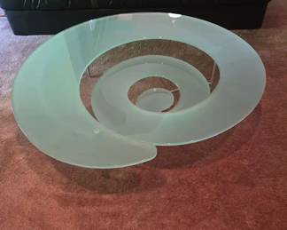  06 Giorgio Cattelan Spiral Frosted Glass Coffee Table