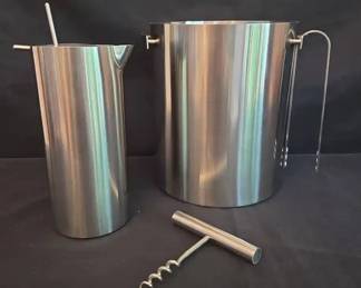 Stelton CylindaLine Cocktail Shaker, Ice Bucket,  Cork Screw