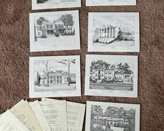 Richard V. Sebring Presidential Homes Lithograph Prints
