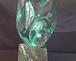Christine Barney Signed Glass Art