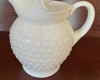 Hobnail milkglass pitcher