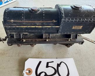 Lionel prewar 260 E steam locomotive with black finish, brass trim & rivet details.