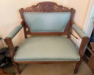 Eastlake parlor bench