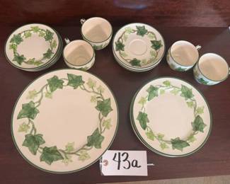 4 - 5 piece place settings of Franciscan Ivy dishes