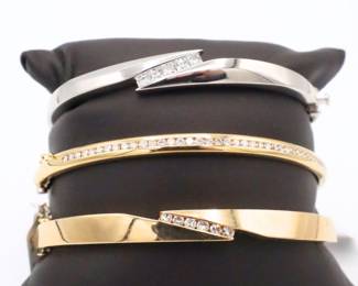 Gold and Diamond Bangles