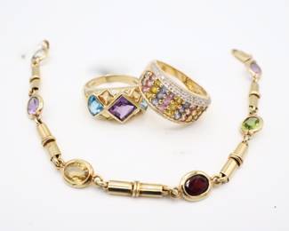 Gold and Colored stone jewelry