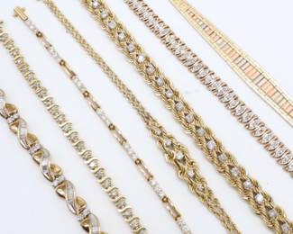 Gold and Diamond Bracelets 