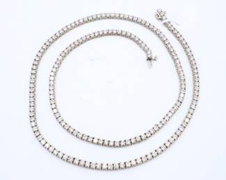 Gold and Diamond Tennis Necklace