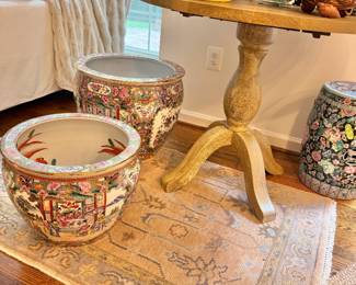 Large Planters and Garden Stools