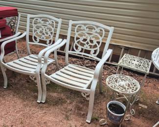 Outdoor chairs and tables