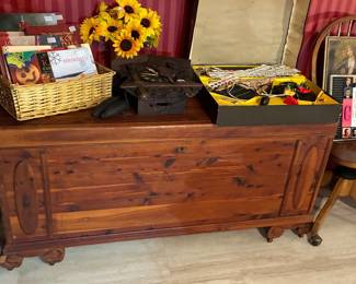 Beautiful cedar chest, oversized, and in superb condition!