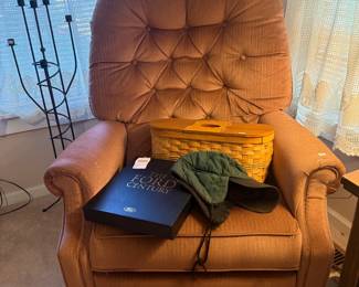 Vtg Recliner, Candle Stick Holder