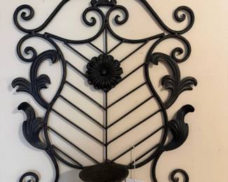 Wrought Iron Wall Mount Candle Stand