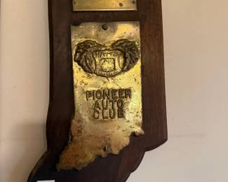 Pioneer Auto Club Plaque