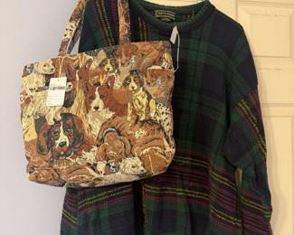 Clothing, Dog Tapestry Tote