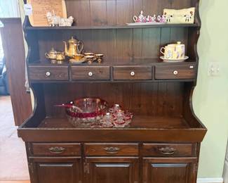 Vtg Wood Hutch