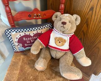 Teddy Bear, Needlepoint Pillow