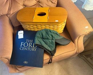 The Ford Century Book, Vtg Hat, Wooden Basket
