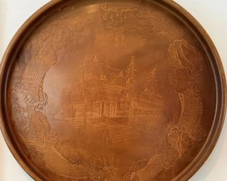 Wooden carved platter