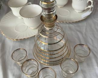MCM art decanter set