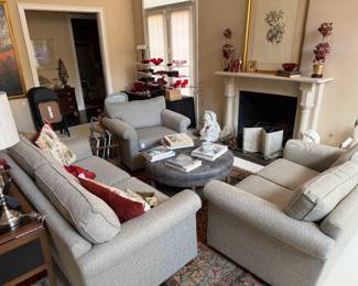 The living room has an impressive selection