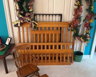 Crib and rocking chair