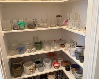 Large selection of vases