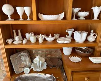 One of a kind milk glass selections