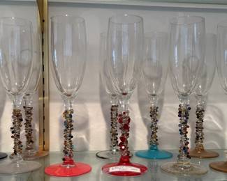 Beaded Champagne flutes 